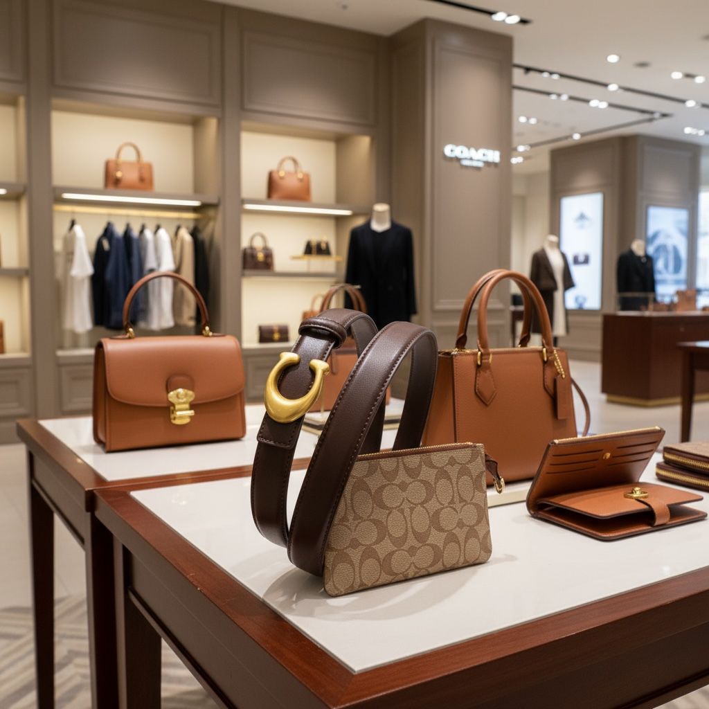 Coach Authentic Pure Leather Unisex Belt - Image 5