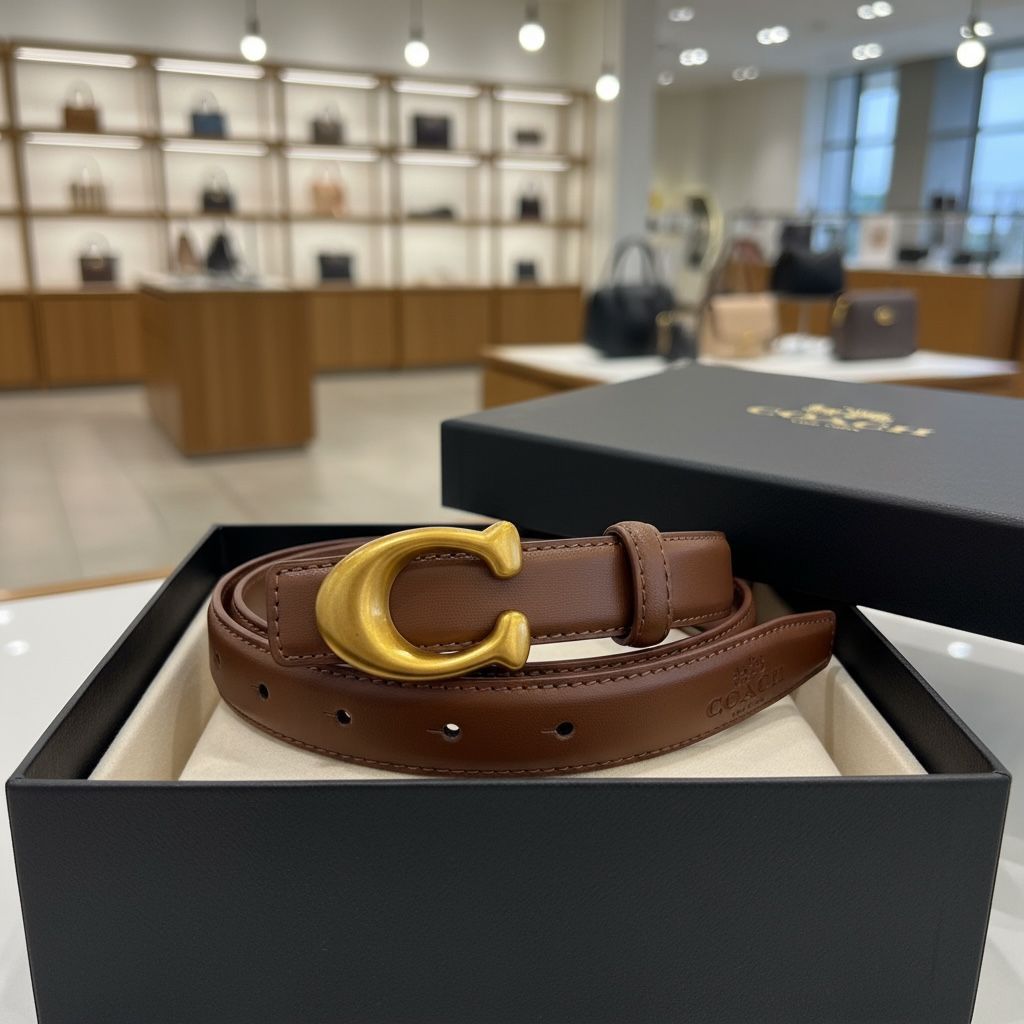 Coach Authentic Pure Leather Unisex Belt