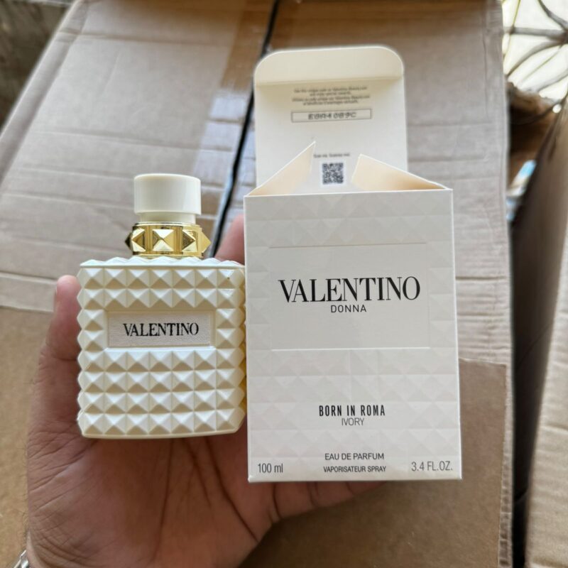 Valentino Born In Roma Ivory Edition Uomo EDT & Donna EDP, 100ml, White Studded Designer Unisex Fragrances