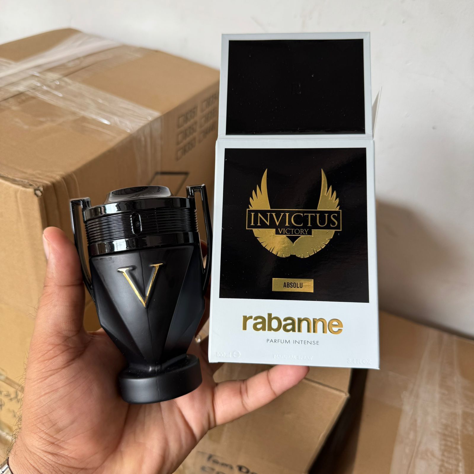Paco Rabanne Invictus Victory Elixir & Absolu – 100ml Parfum Intense Men’s Trophy Collection - Image 2