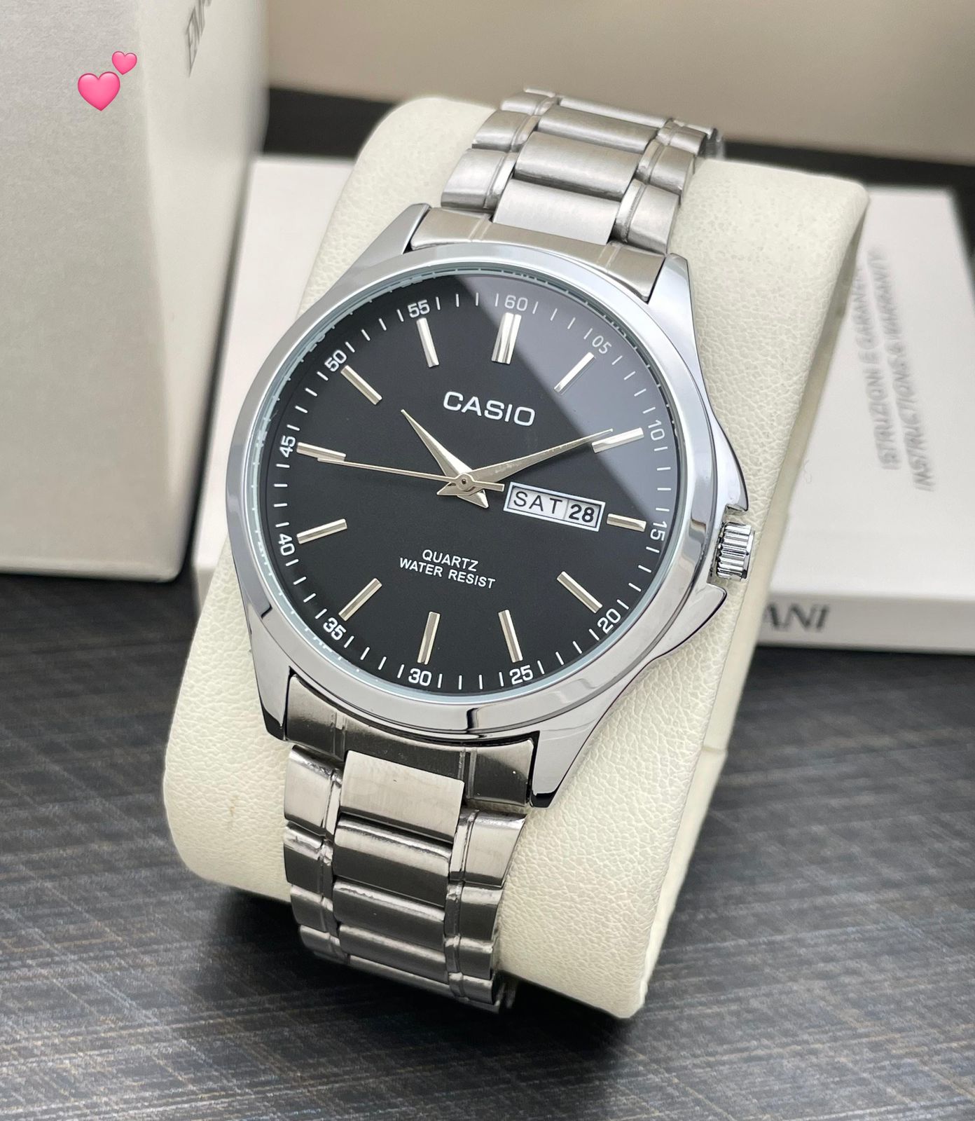 Casio Day-Date Stainless Steel 42mm Quartz Movement Men's Watch - Image 4