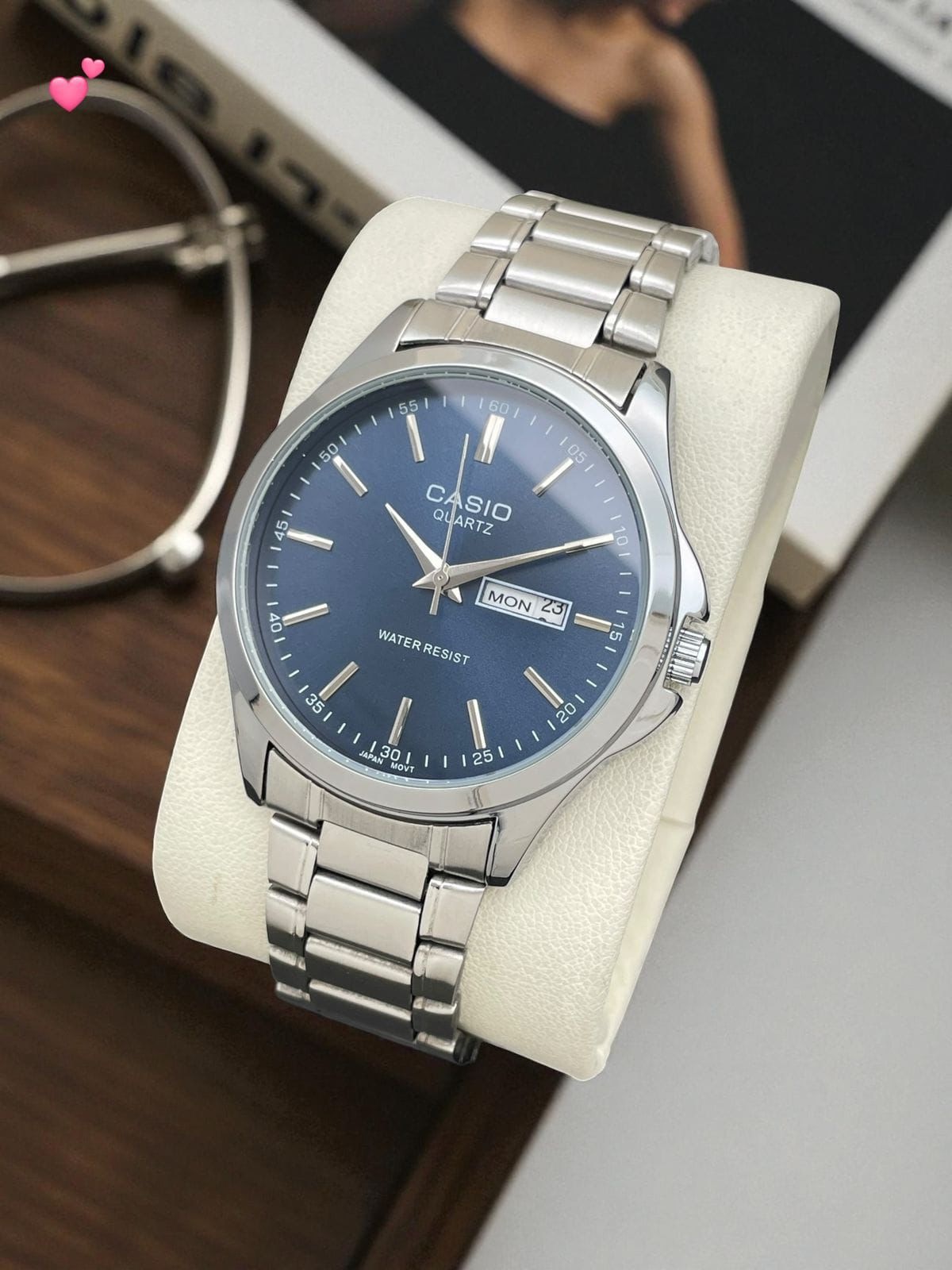 Casio Day-Date Stainless Steel 42mm Quartz Movement Men's Watch - Image 2