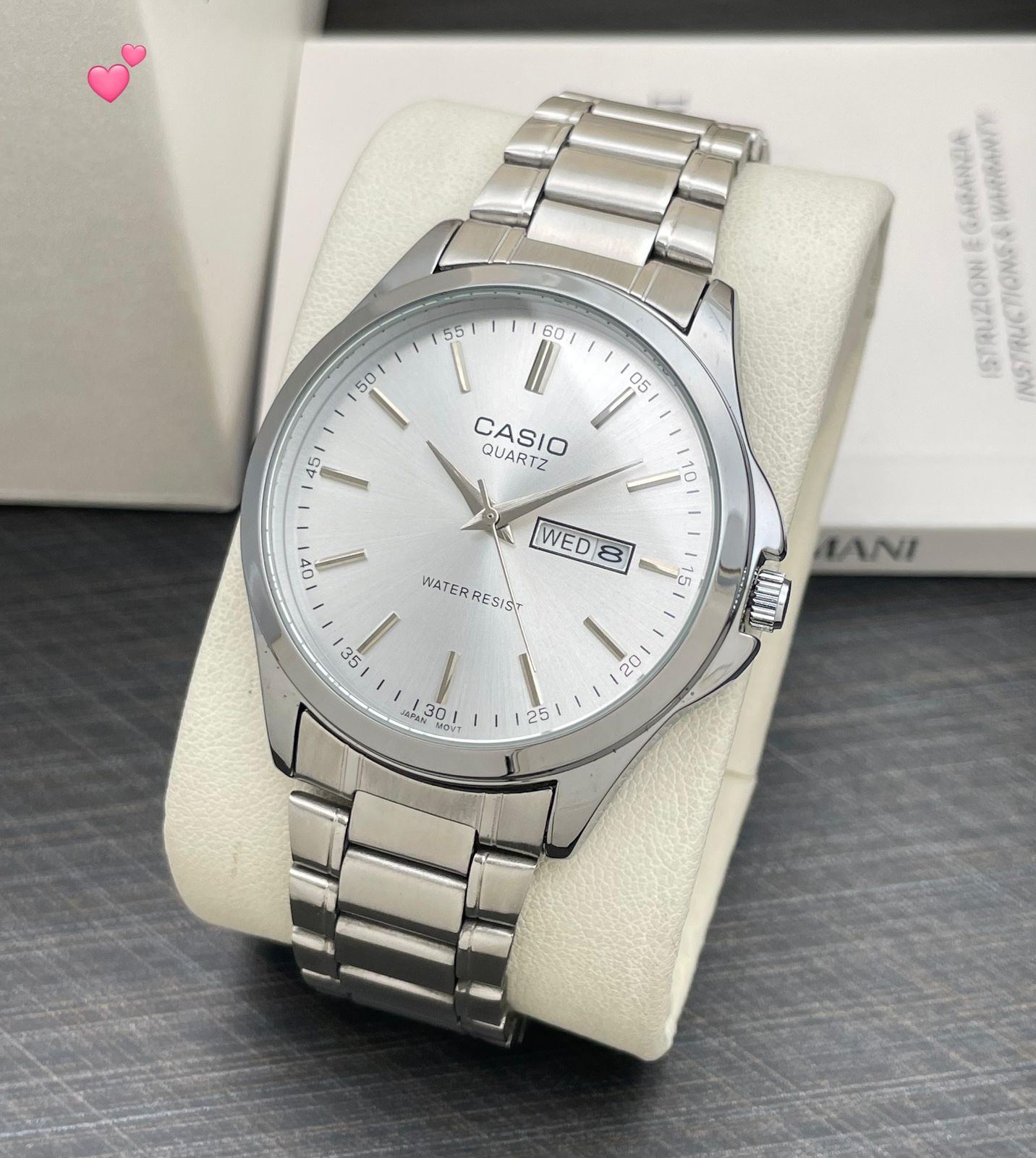 Casio Day-Date Stainless Steel 42mm Quartz Movement Men's Watch - Image 3