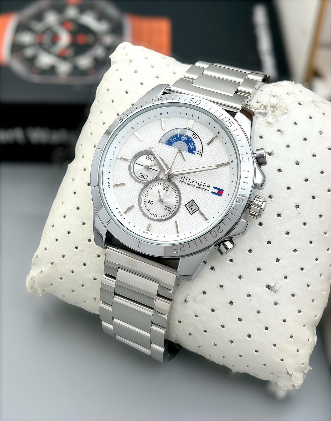 Tommy Hilfiger 42mm Chronograph Stainless Steel Men's Watch - Image 3