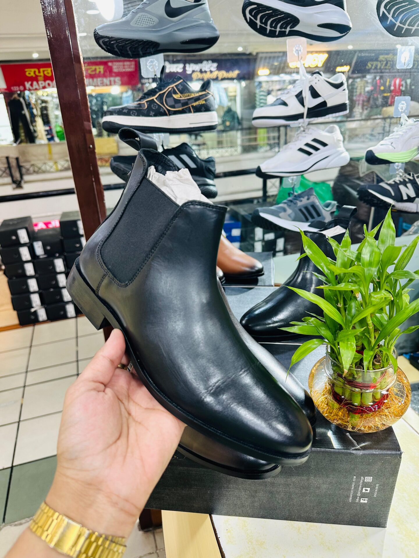 Armani Exchange Chelsea High Ankle slip on Boot's for Men