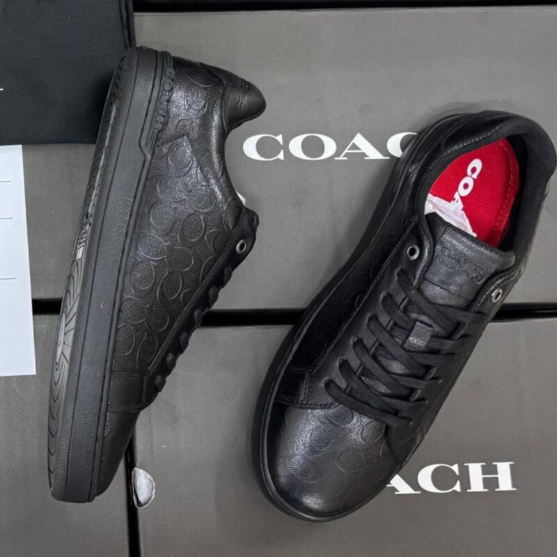 Coach Black Monogram Sneakers For Men