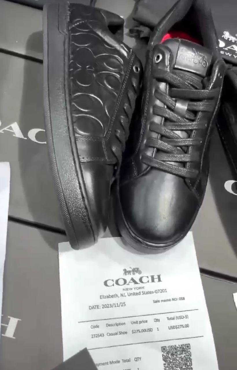 Coach Black Monogram Sneakers For Men - Image 3
