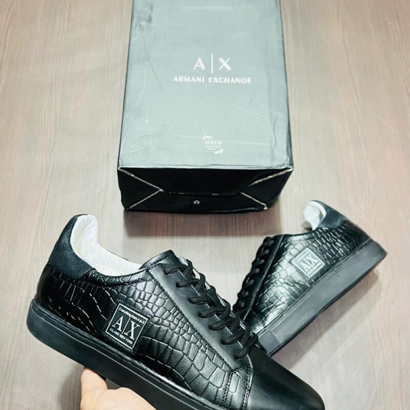 Armani Exchange Crocodile Print Men's Sneakers