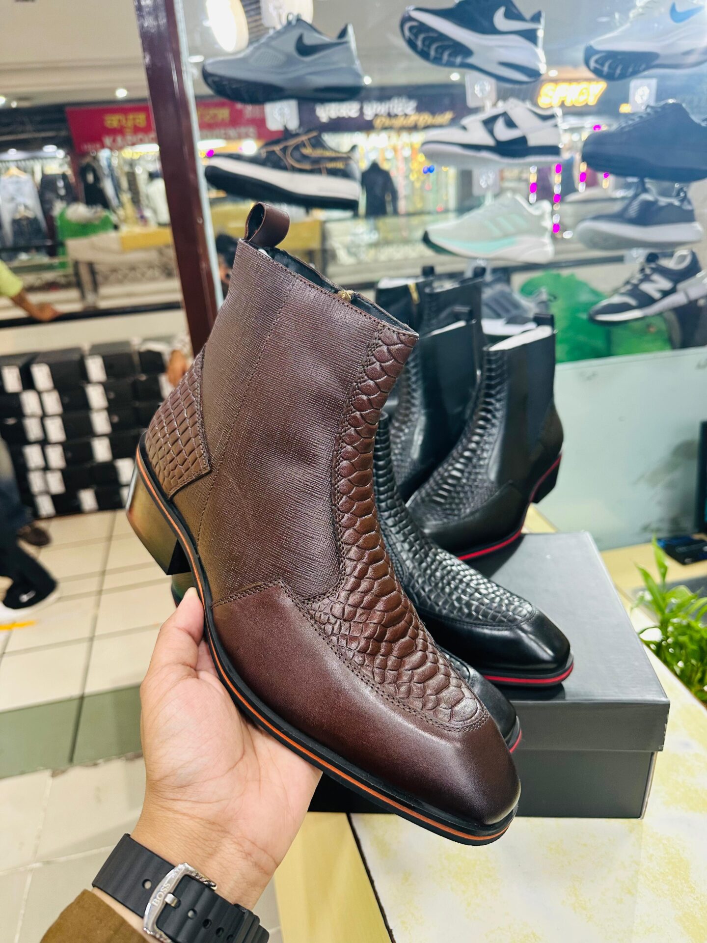 Cole Haan Reptile Print boot For Men - Image 2