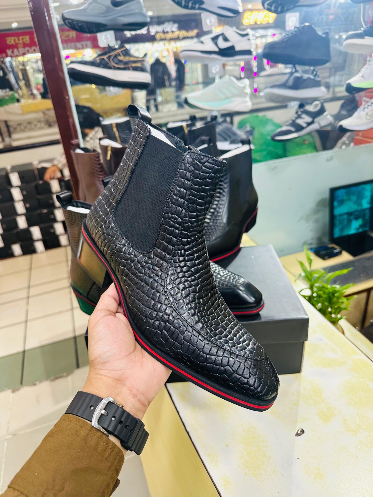 Cole Haan Reptile Print boot For Men