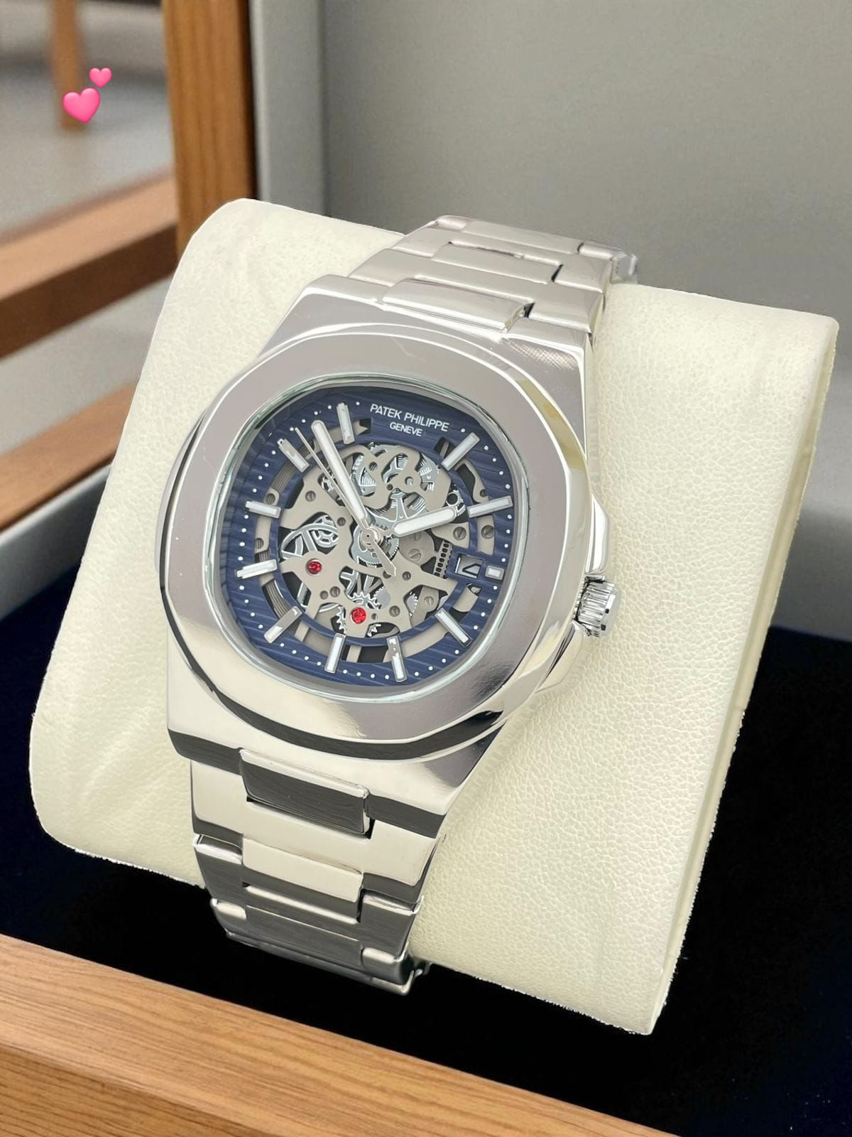 Patek Philippe Nautilus Skeleton Two-Tone Gold 40mm Quartz Movement Men's Watch - Image 3