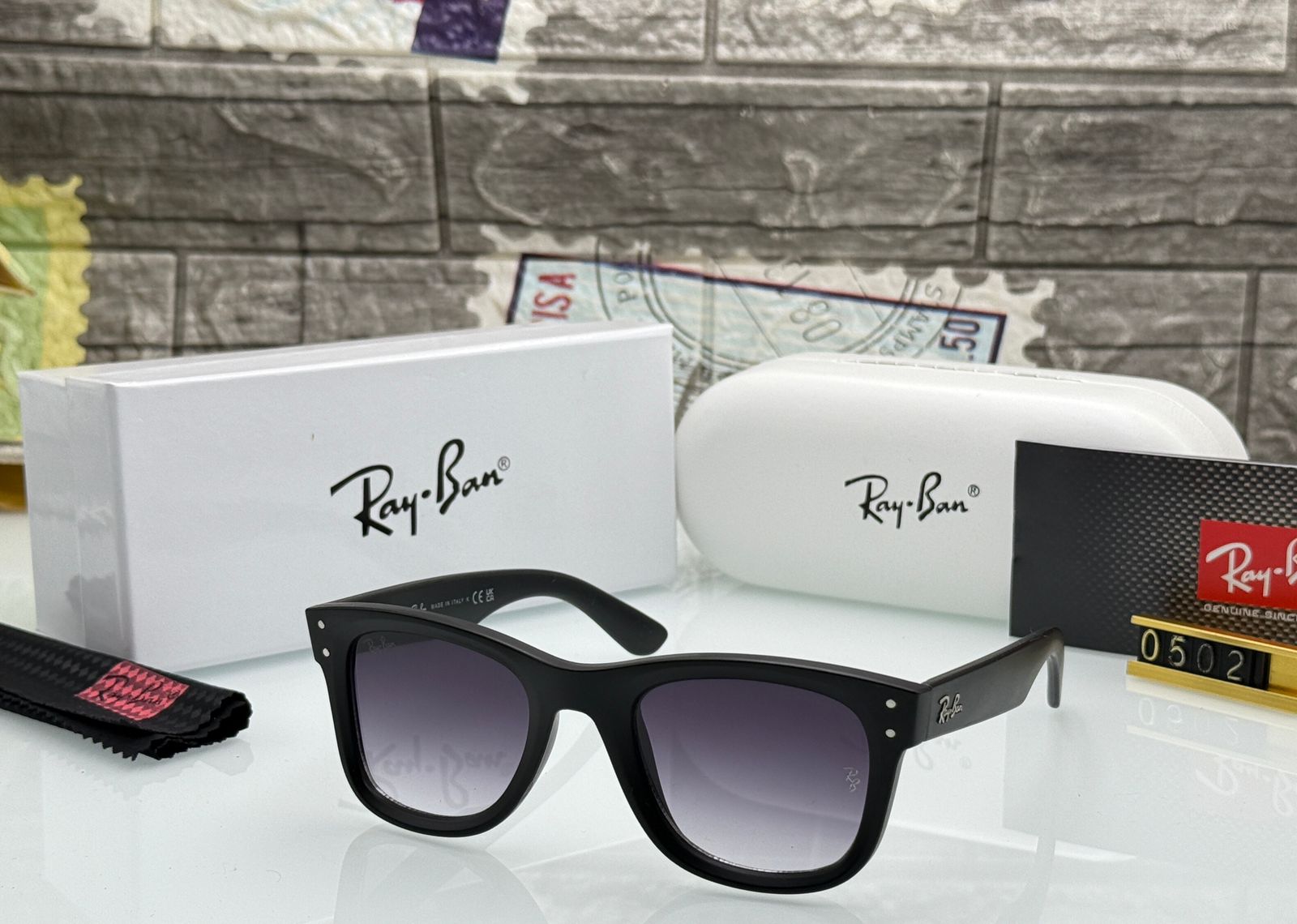 Ray-Ban Bold rectangle frame Men's Sunglasses - Image 2