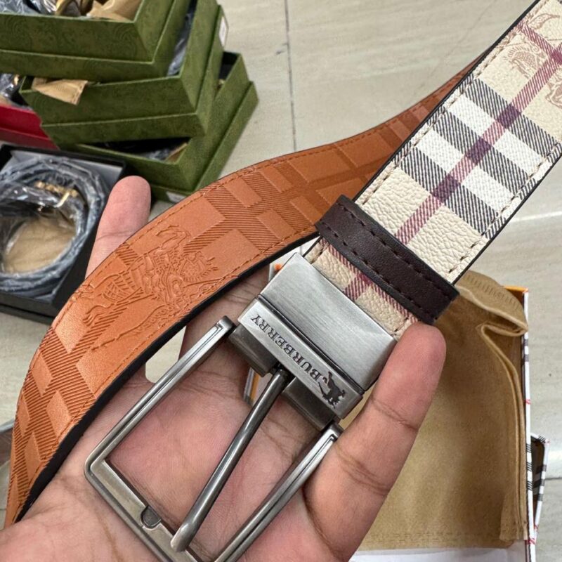 Burberry Tan/Brown Reversible Men's Belt