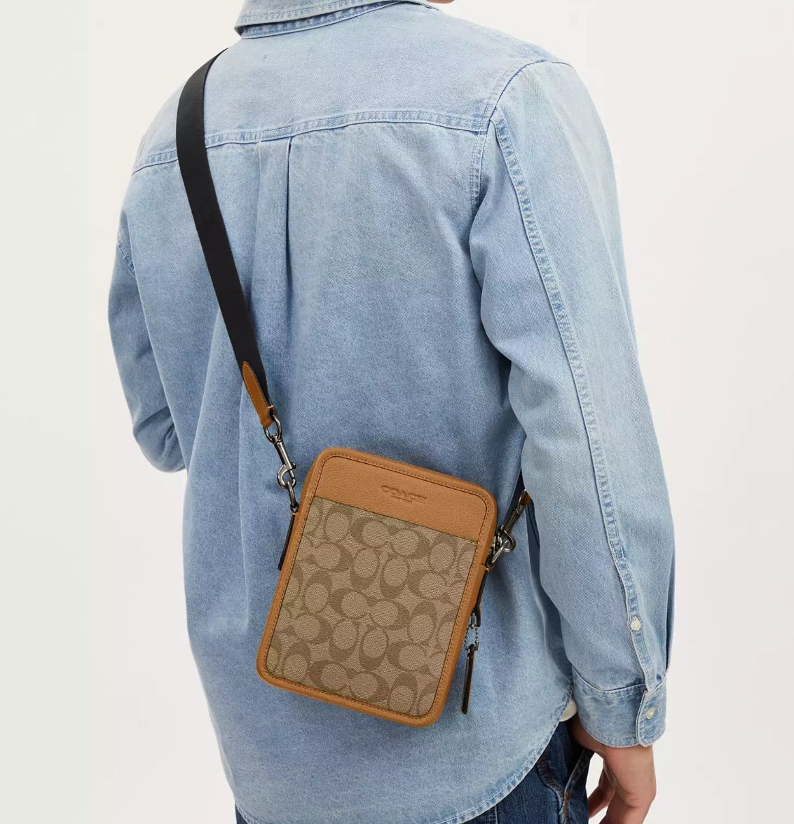 Coach Signature Canvas Crossbody Unisex Sling Bag