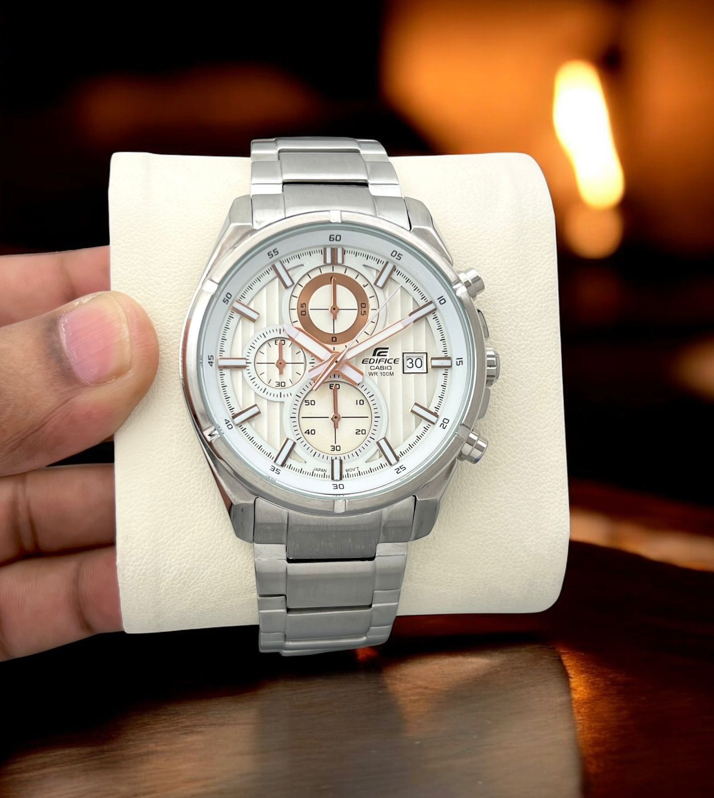 Casio Edifice EFR532 Steel Chronograph 42mm Quartz Movement Men's Watch - Image 2