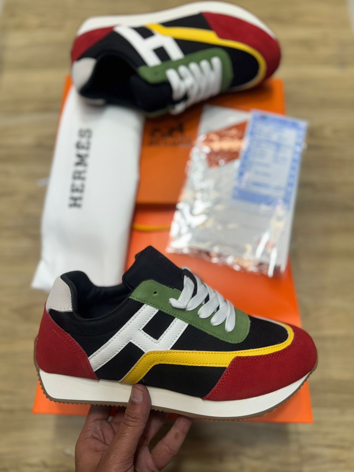 Hermes Low-Top Runner multi Color Men's Shoes