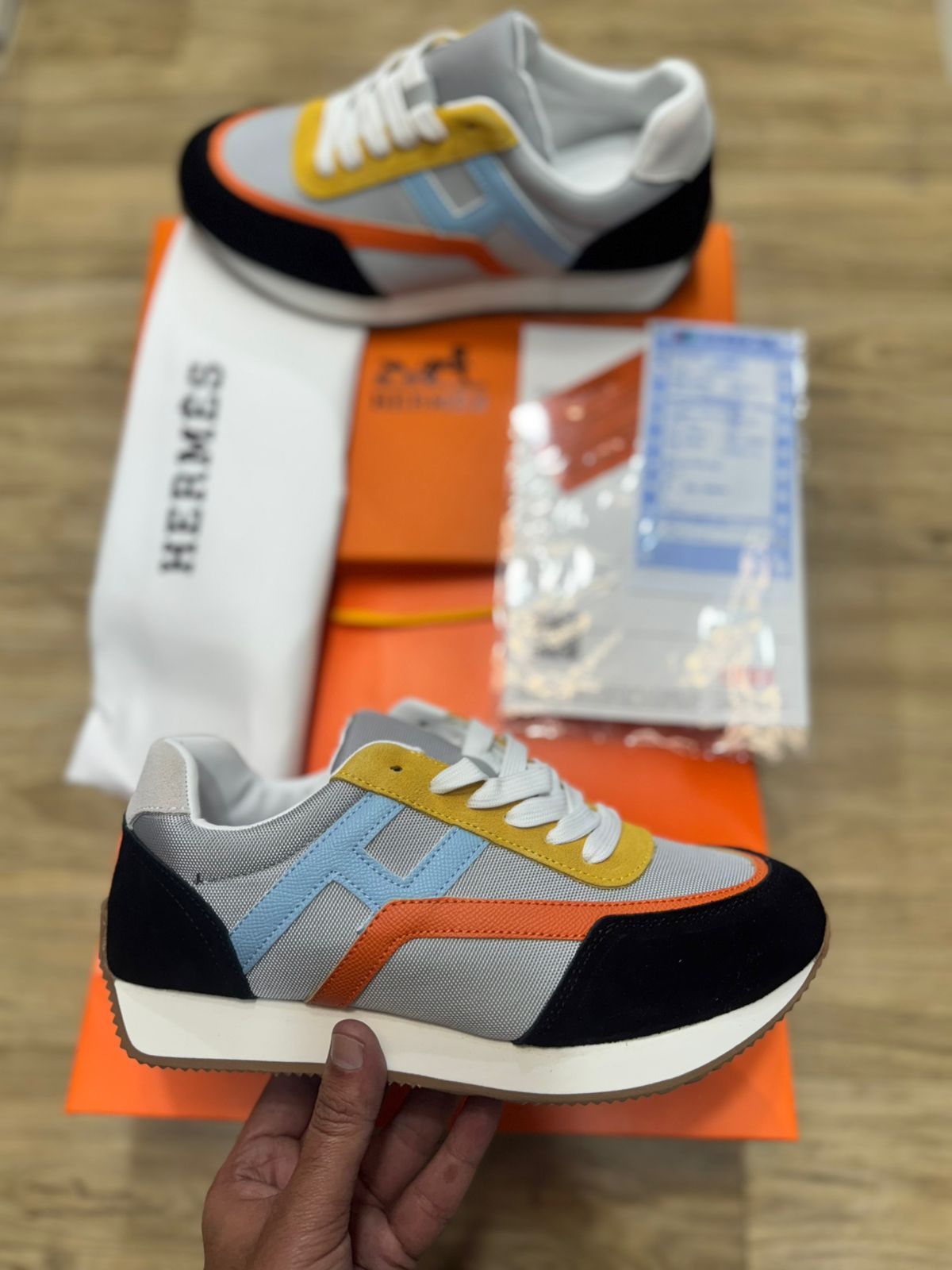 Hermes Low-Top Runner multi Color Men's Shoes - Image 2