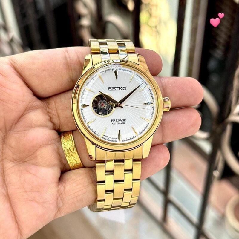 Seiko Presage Cocktail Time Grasshopper Sapphire glass 43mm Open Heart Automatic Men's Watch