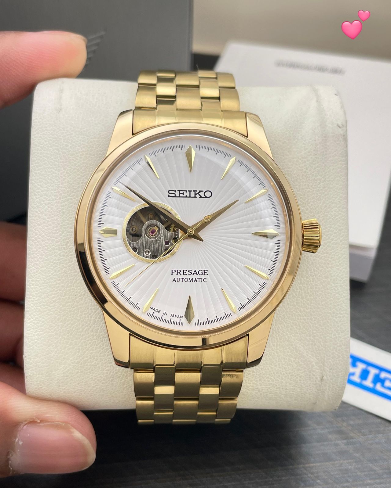 Seiko Presage Cocktail Time Grasshopper Sapphire glass 43mm Open Heart Automatic Men's Watch - Image 5