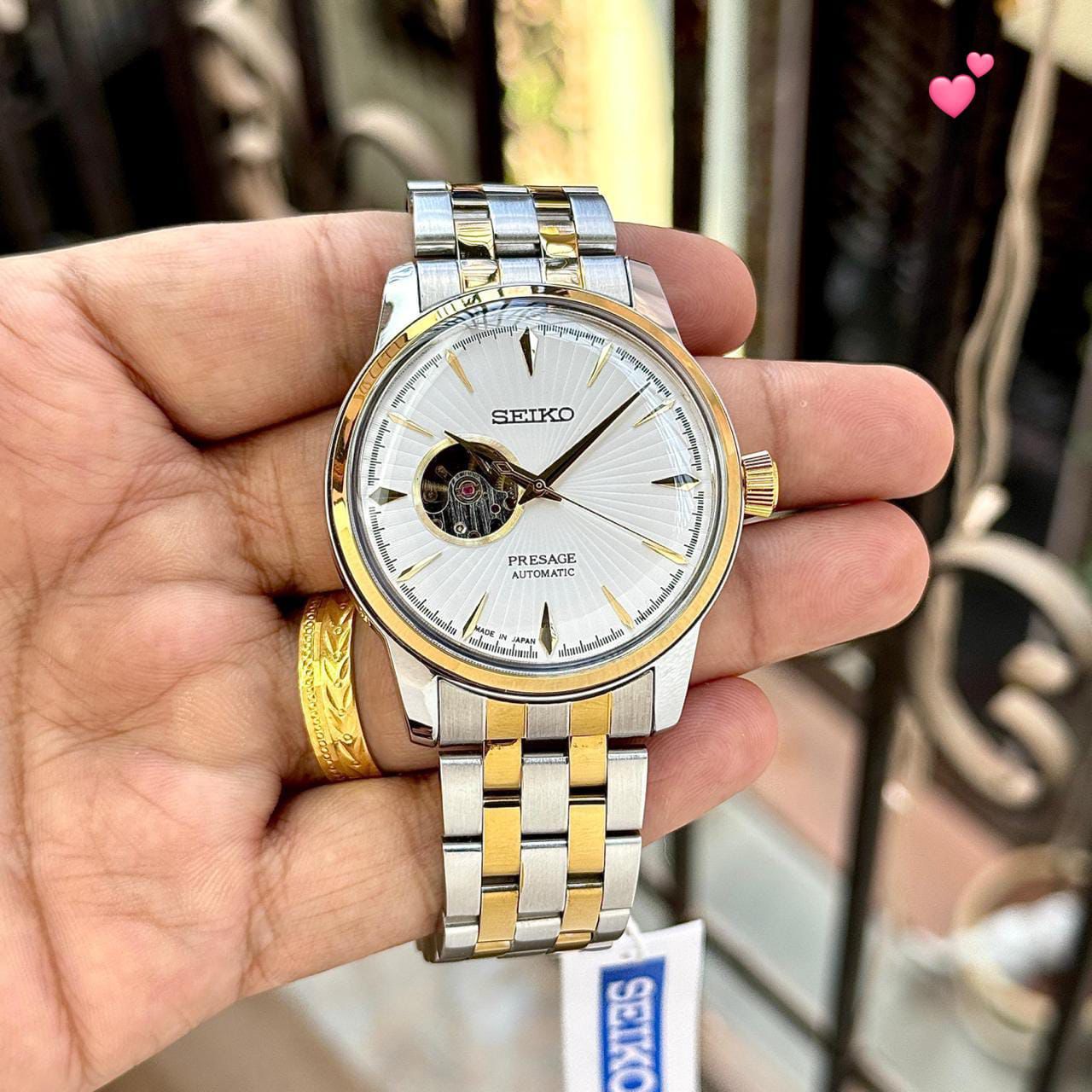 Seiko Presage Cocktail Time Grasshopper Sapphire glass 43mm Open Heart Automatic Men's Watch - Image 3