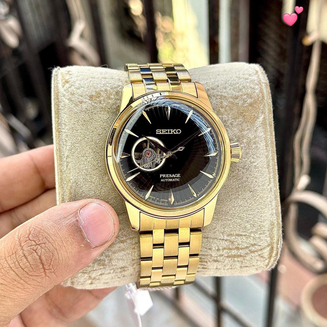 Seiko Presage Cocktail Time Grasshopper Sapphire glass 43mm Open Heart Automatic Men's Watch - Image 6