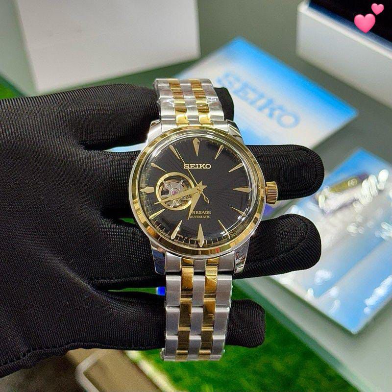 Seiko Presage Cocktail Time Grasshopper Sapphire glass 43mm Open Heart Automatic Men's Watch - Image 9