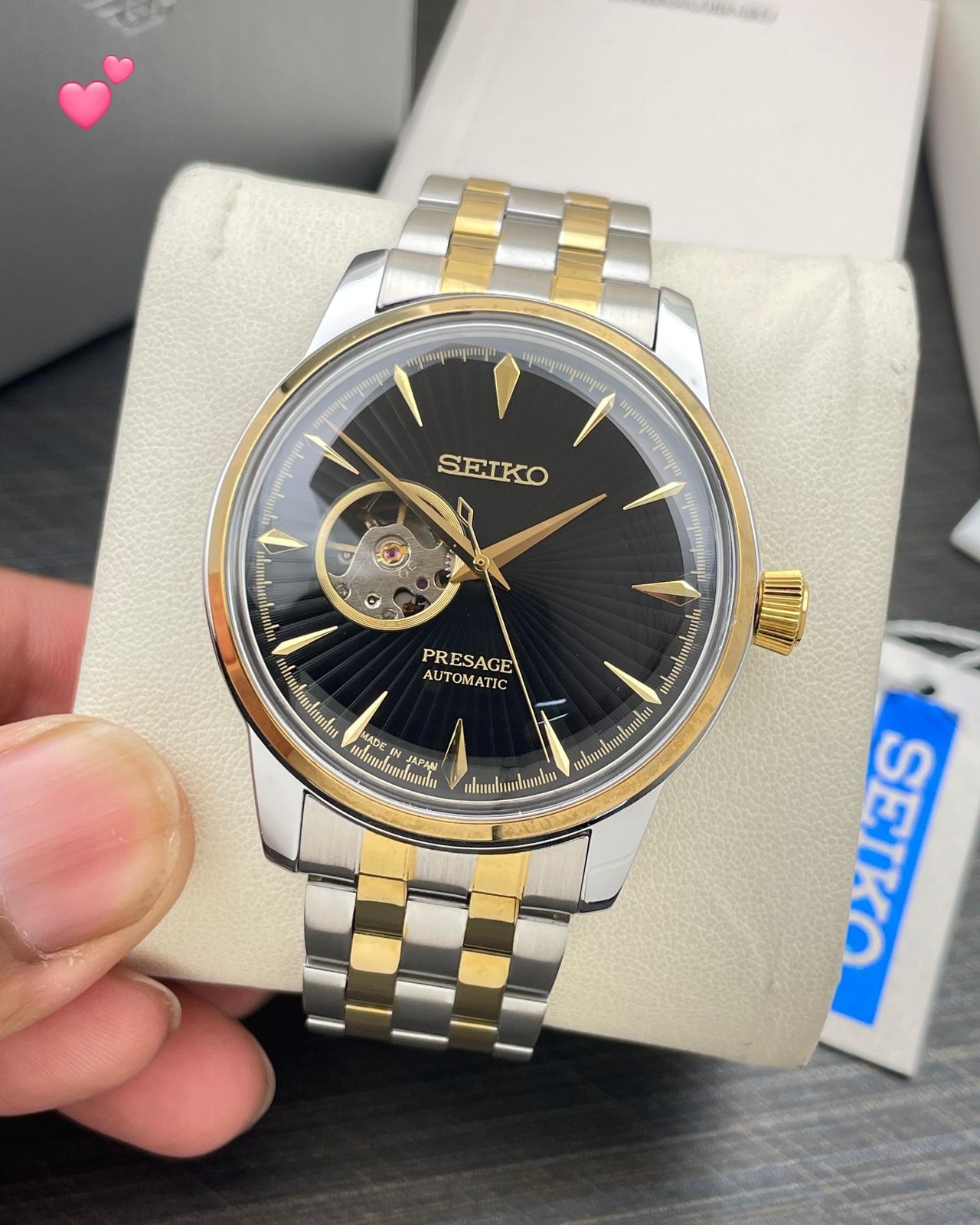 Seiko Presage Cocktail Time Grasshopper Sapphire glass 43mm Open Heart Automatic Men's Watch - Image 11