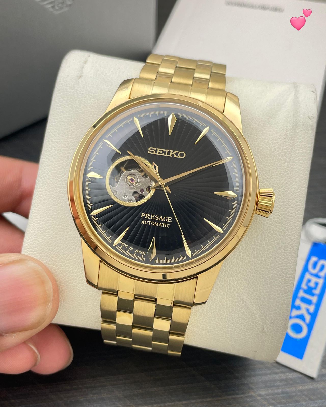 Seiko Presage Cocktail Time Grasshopper Sapphire glass 43mm Open Heart Automatic Men's Watch - Image 10