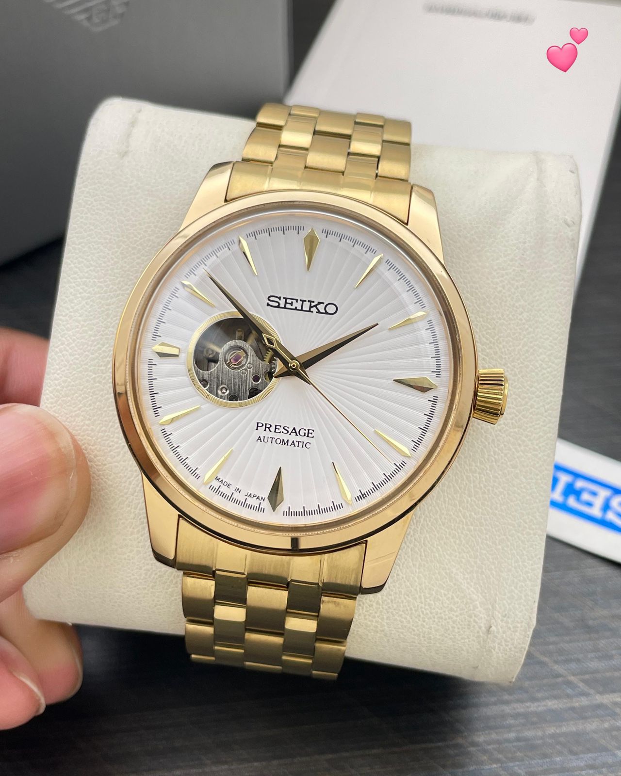 Seiko Presage Cocktail Time Grasshopper Sapphire glass 43mm Open Heart Automatic Men's Watch - Image 13