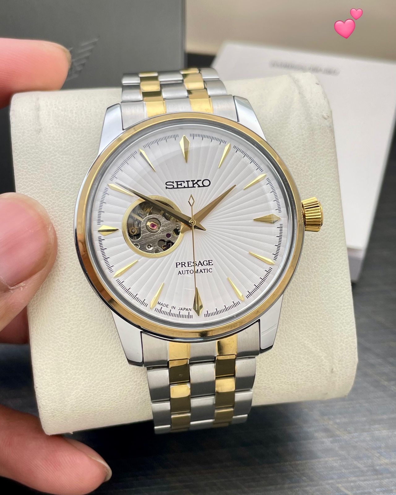 Seiko Presage Cocktail Time Grasshopper Sapphire glass 43mm Open Heart Automatic Men's Watch - Image 12