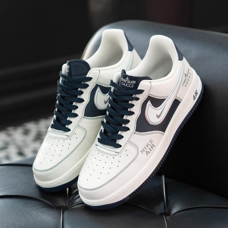 Nike Custom Stone Island x Gucci Air Force 1 Low Men's Sneakers