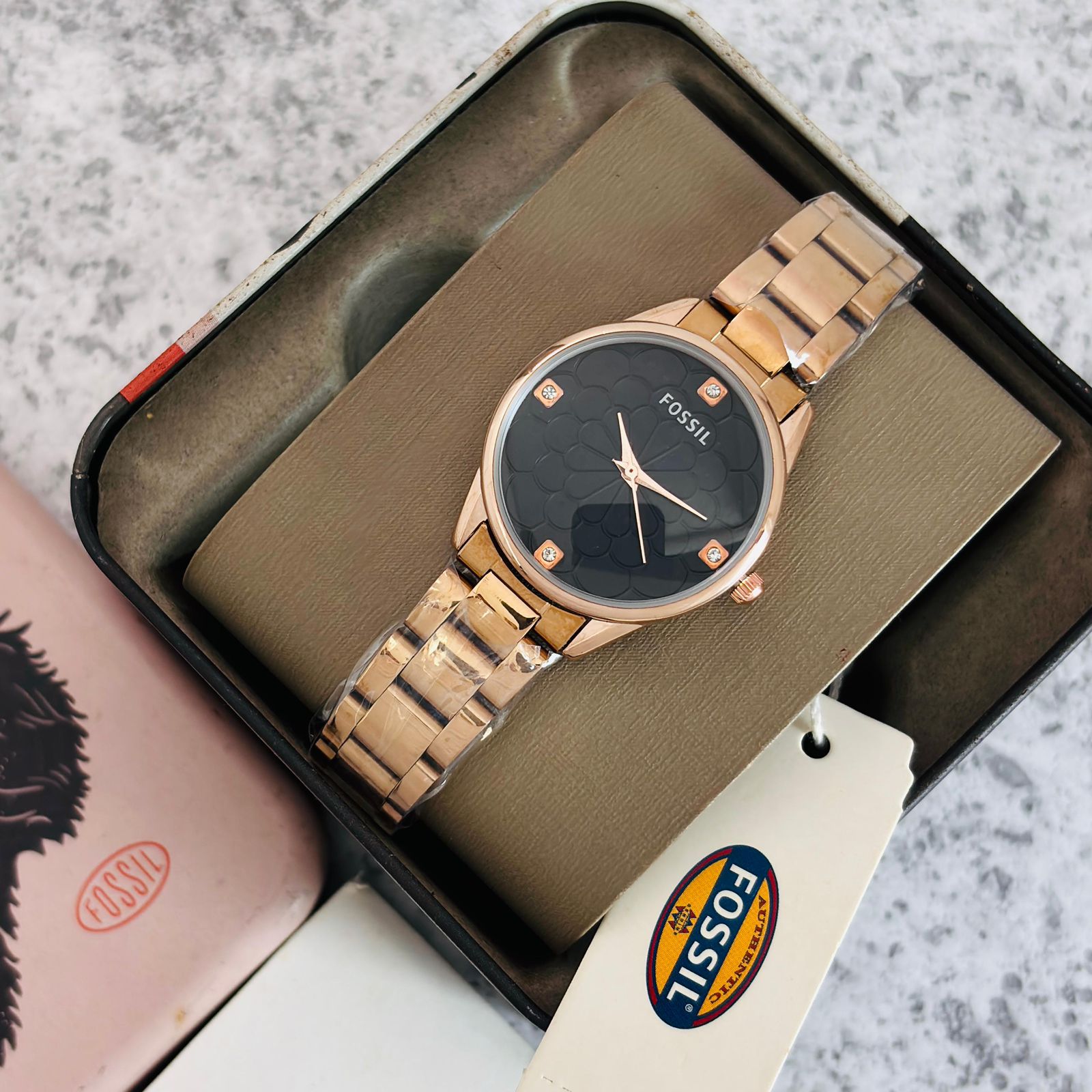 Fossil Carlie ES5156 Stainless Steel 35mm Quartz Movement Women's Watch