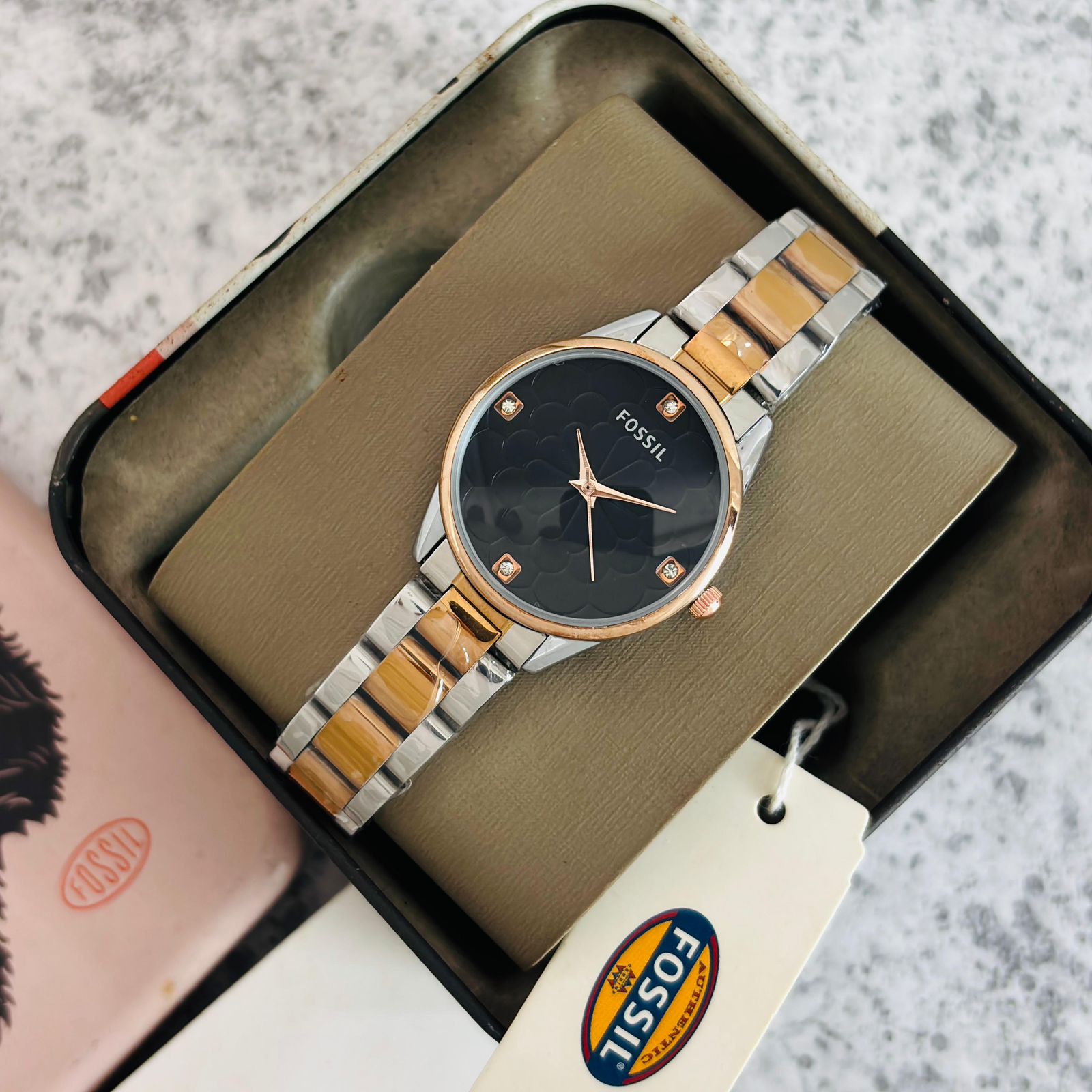 Fossil Carlie ES5156 Stainless Steel 35mm Quartz Movement Women's Watch - Image 4