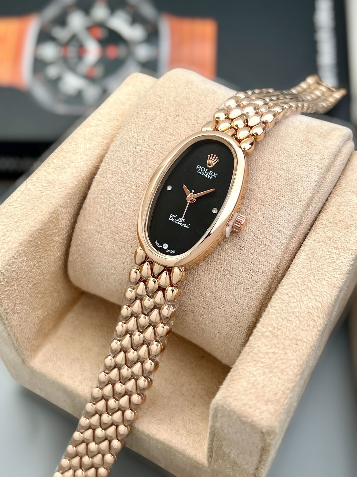 Rolex Cellini Oval Stainless Steel 33mm Swiss Quartz Movement Ladies Watch - Image 3