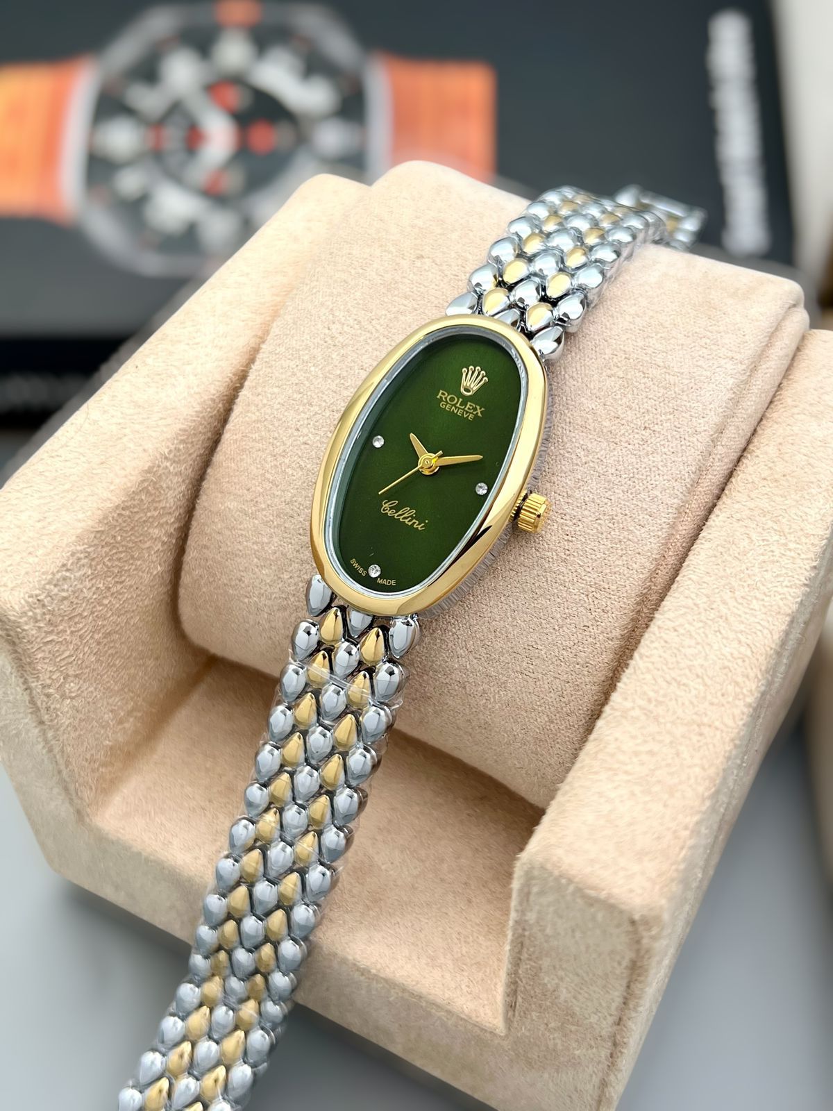 Rolex Cellini Oval Stainless Steel 33mm Swiss Quartz Movement Ladies Watch - Image 6