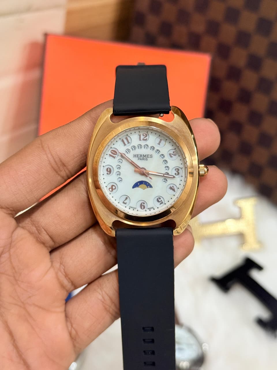 Hermès DR2770 Designer Moonphase Collection Men's Watches 39mm