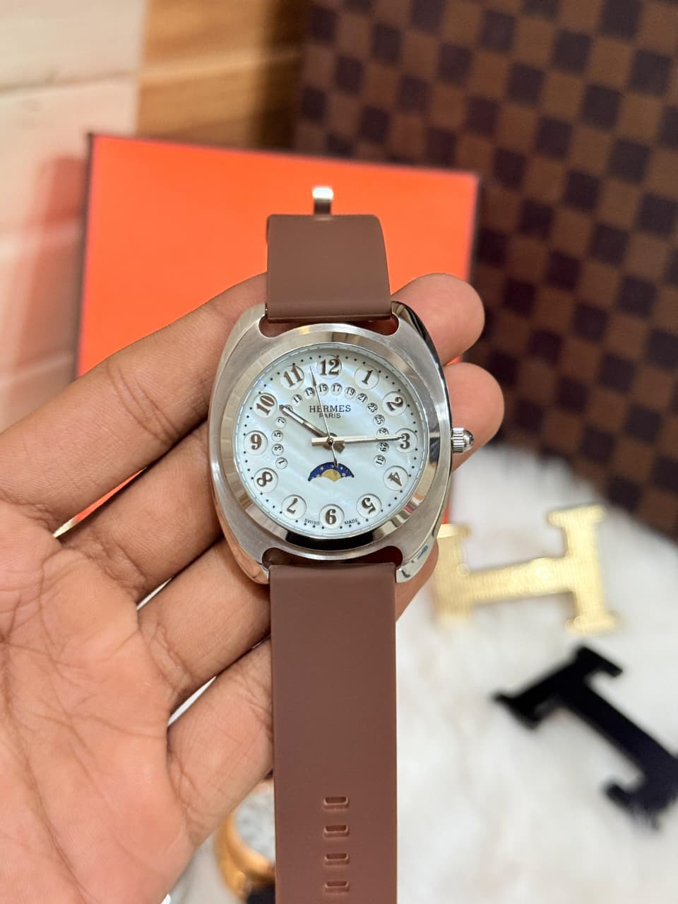 Hermès DR2770 Designer Moonphase Collection Men's Watches 39mm - Image 2