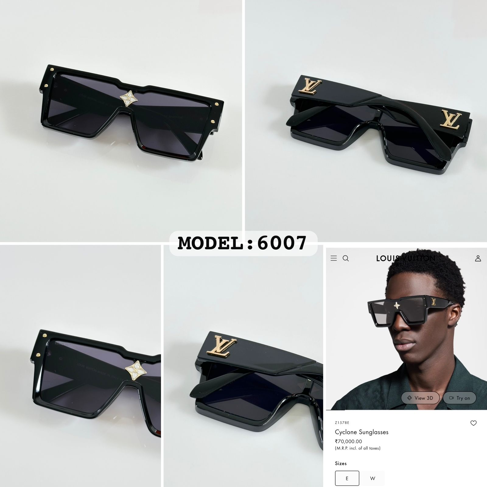 Louis Vuitton Cyclone Unisex Sunglasses - Image 4