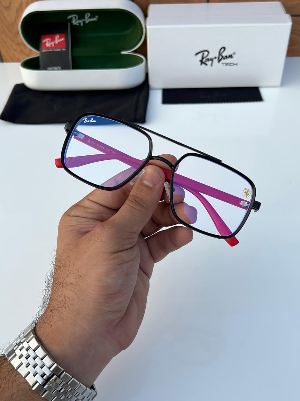 Ray-Ban Tech Unisex Eyeglasses Ferrari Edition - Image 2