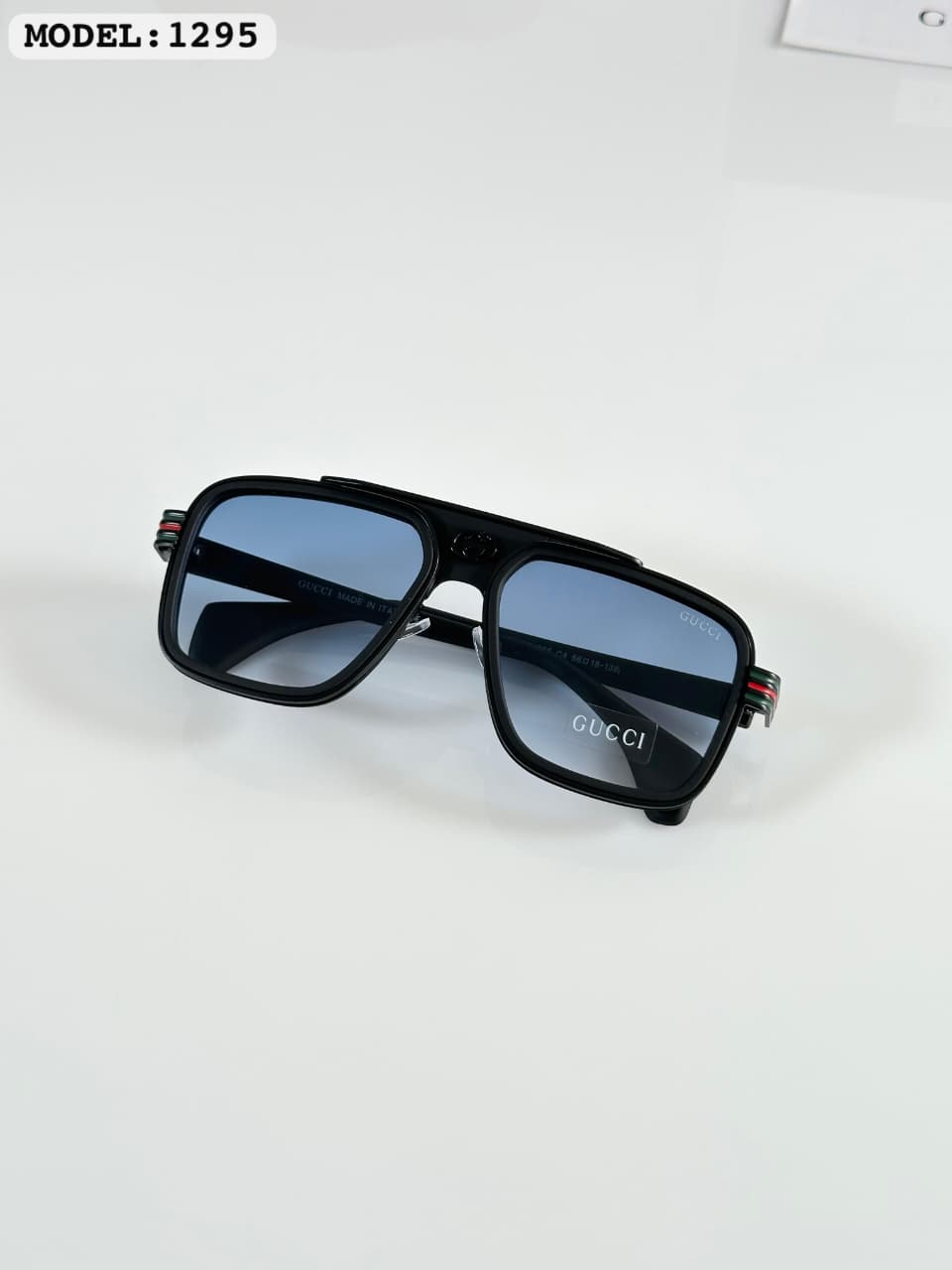 Gucci Model Black Unisex Sunglasses - Image 3