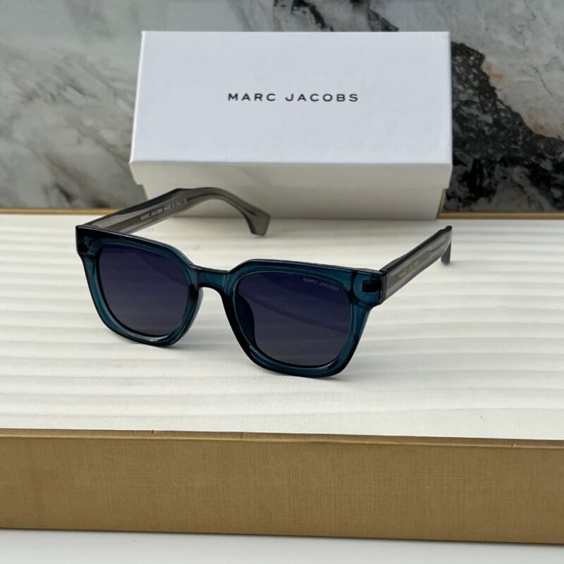 Marc Jacobs Blue Transparent Square Unisex Sunglasses