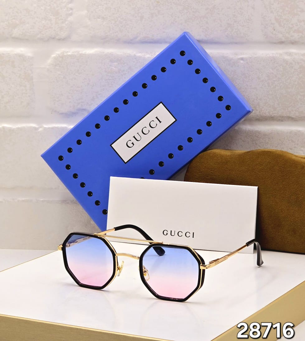 Gucci Model Unisex Octagonal Sunglasses