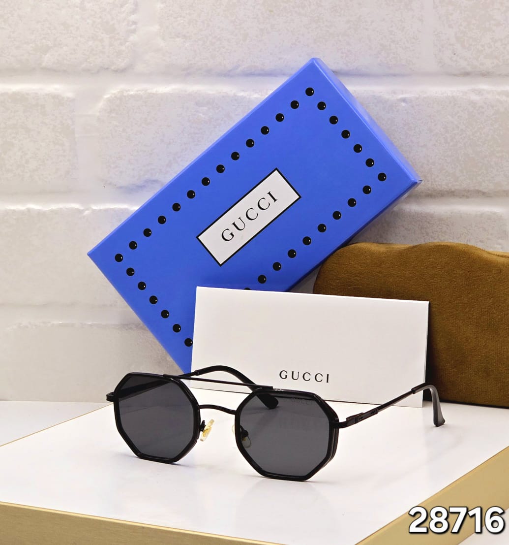 Gucci Model Unisex Octagonal Sunglasses - Image 2