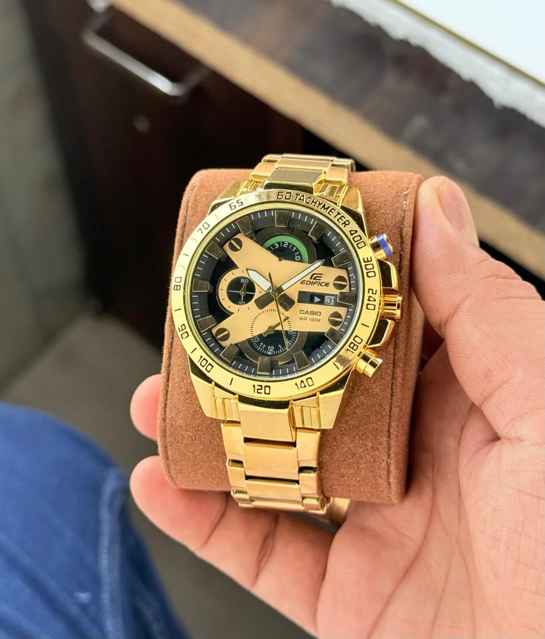 Casio Edifice EFR 540 Gold Men's Chronograph Watch 43mm - Image 2