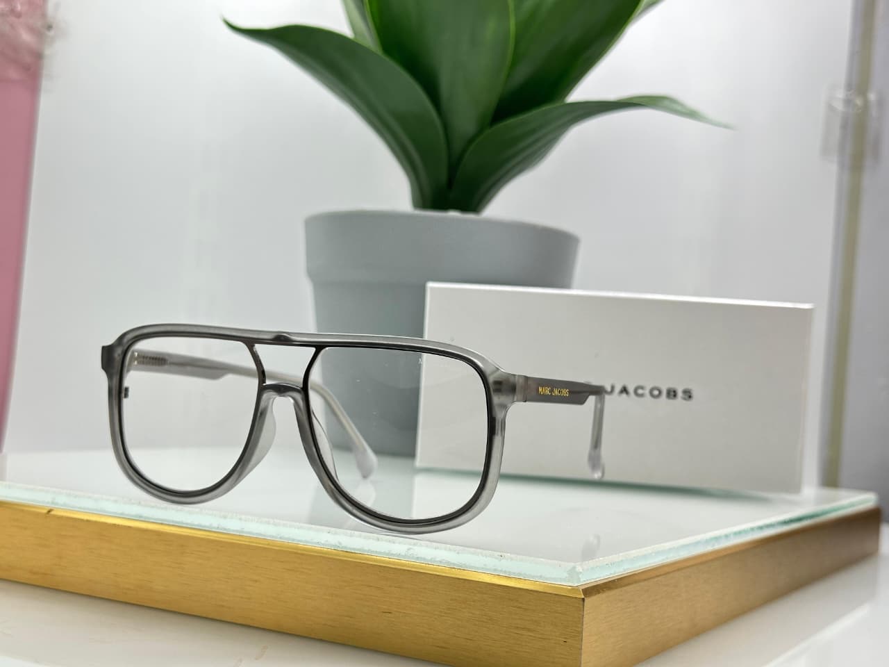 Marc Jacobs Unisex Square Aviator Glasses - Image 4