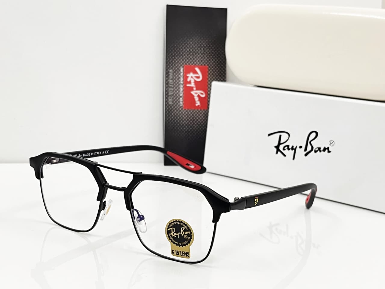 Ray-Ban Men's Square Aviator Eyeglasses & Sunglasses - Image 4