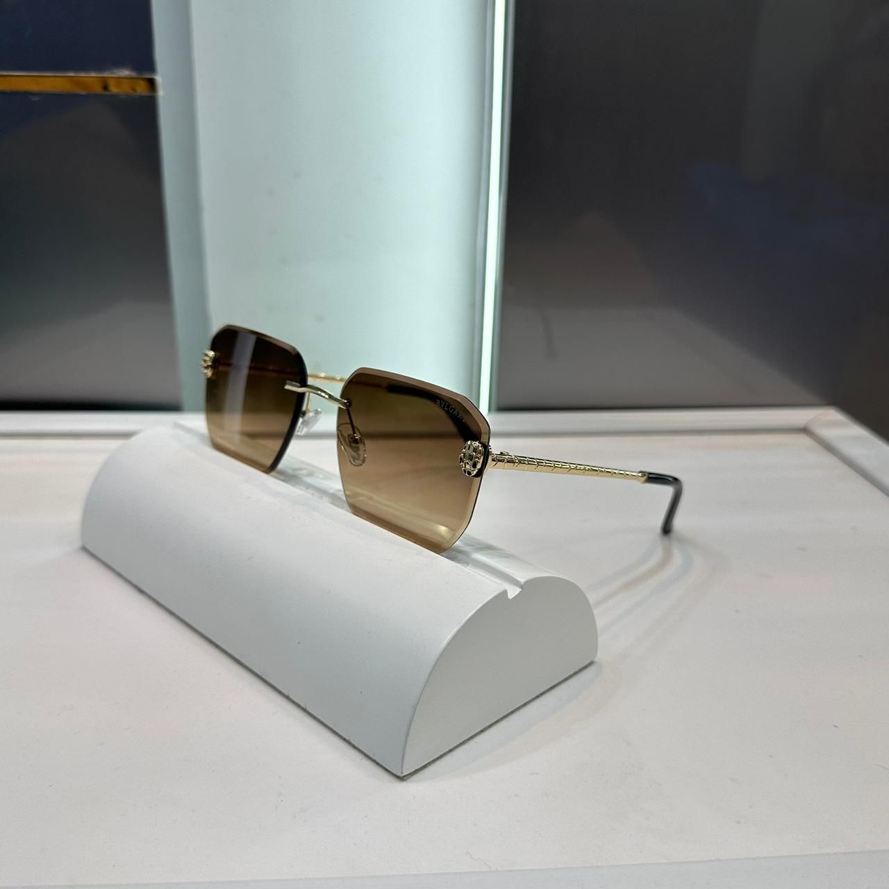 Bvlgari Unisex Rimless Sunglasses