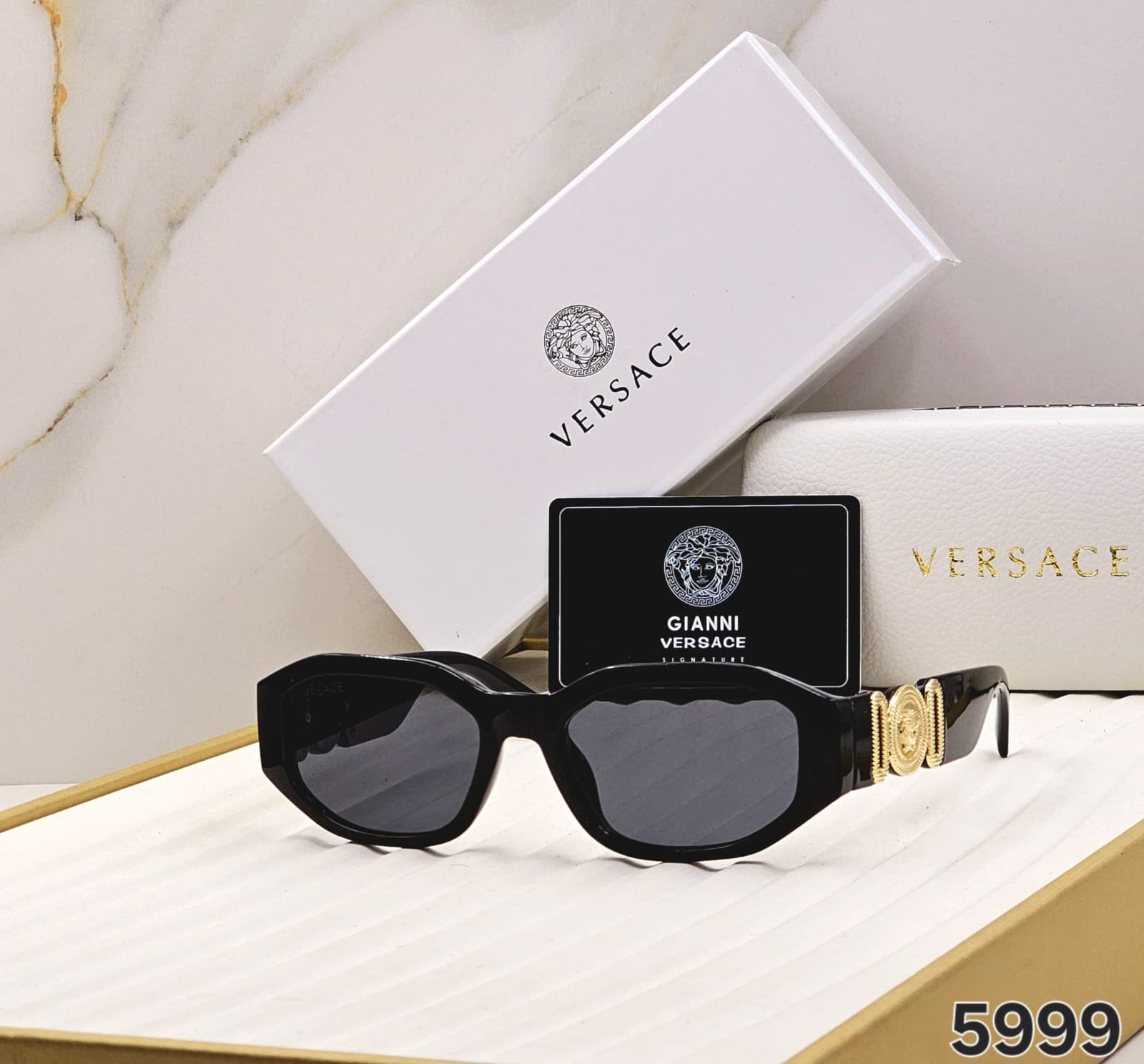 Versace Unisex Medusa Sunglasses - Image 2