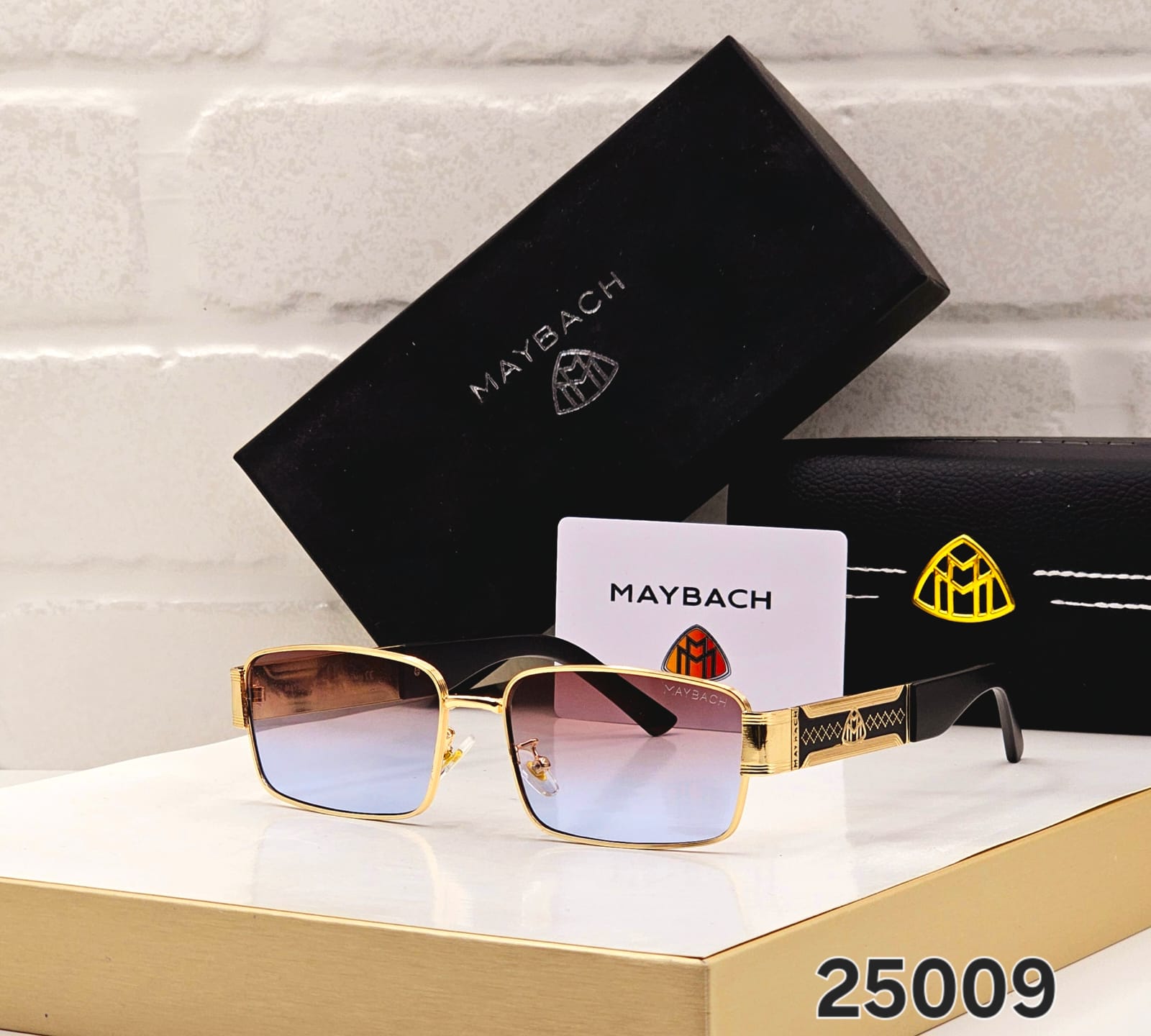 Maybach Rectangular Unisex Luxury Sunglasses - Image 4