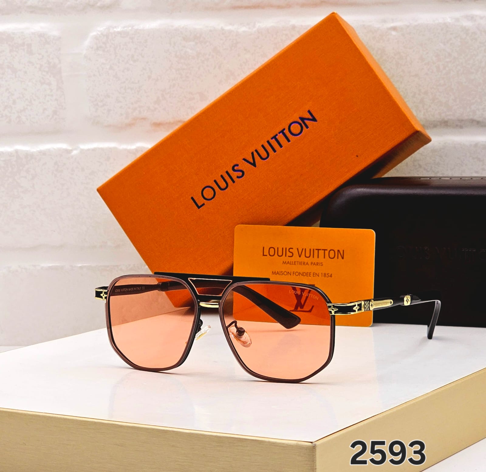 Louis Vuitton Square Aviator Unisex Sunglasses - Image 5